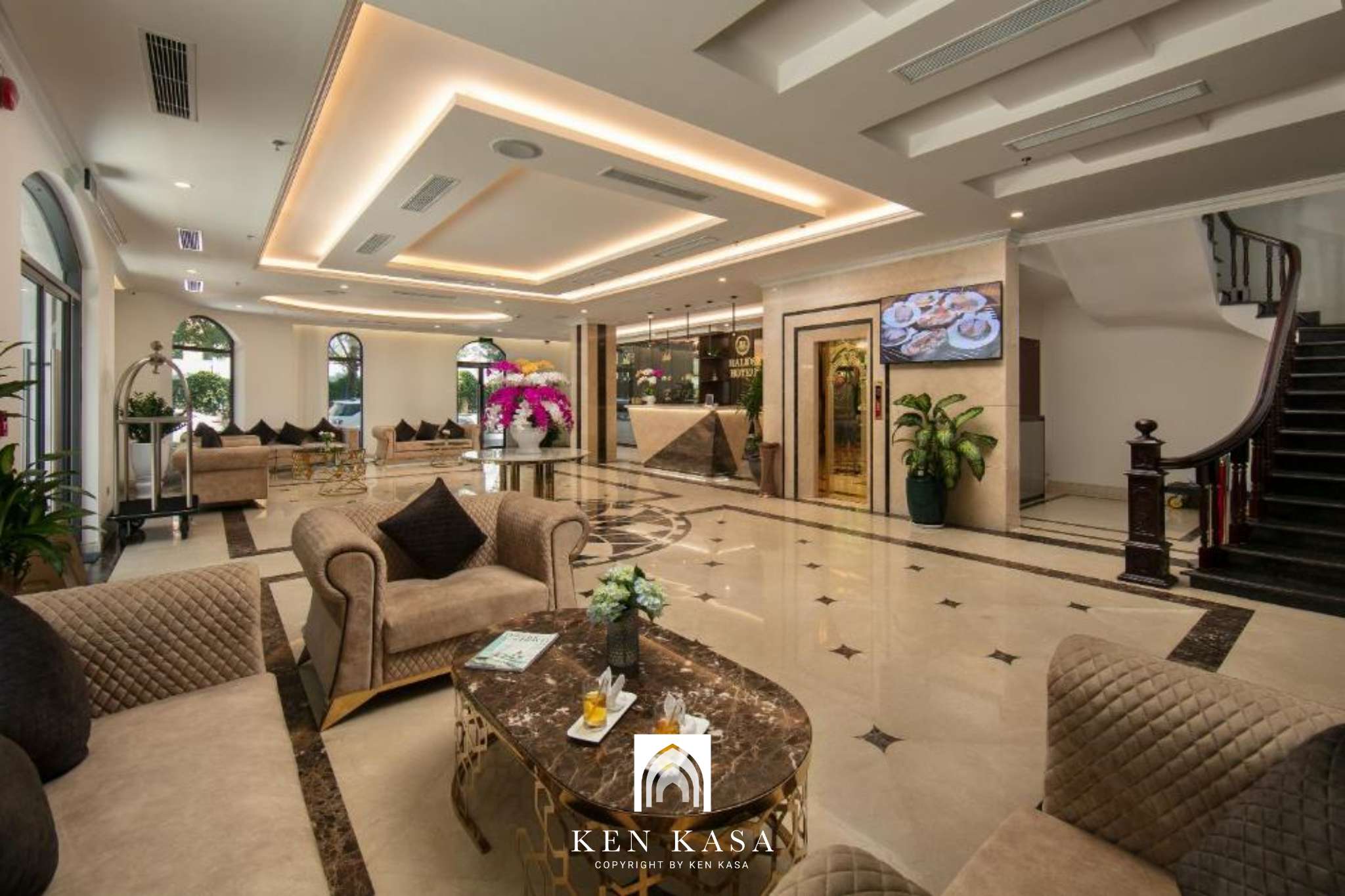 Toàn bộ không gian sảnh của Halios Ha Long Hotel